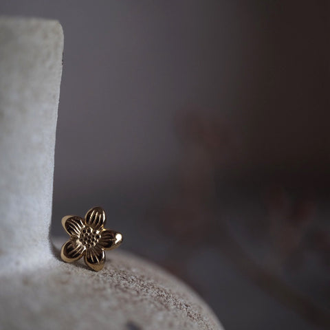 鈦鋼細緻小櫻花耳環