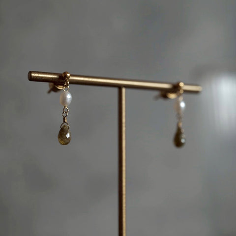 橄欖小雨點耳環
