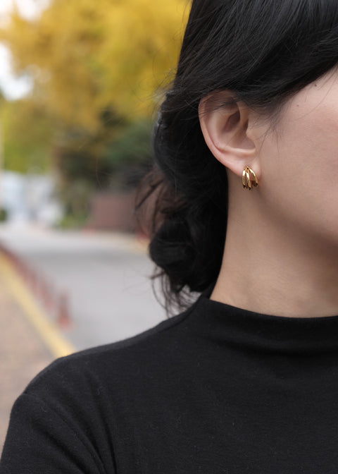 鈦鋼俐落金色三爪