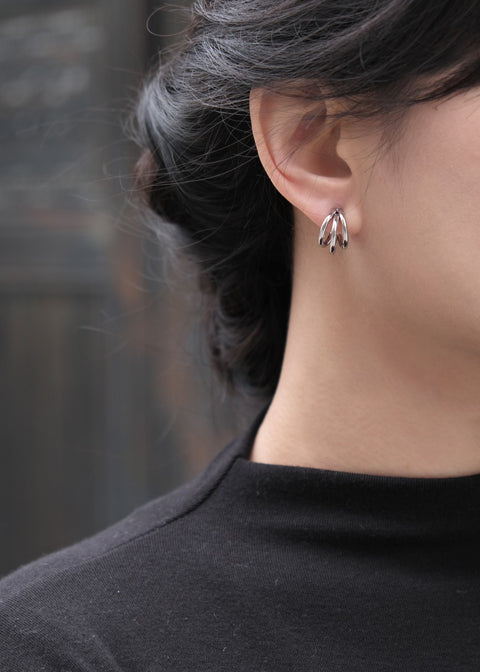 鈦鋼俐落銀色三爪