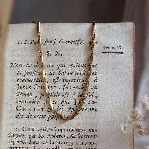 鈦鋼切角鎖骨鏈