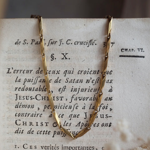 鈦鋼切角鎖骨鏈