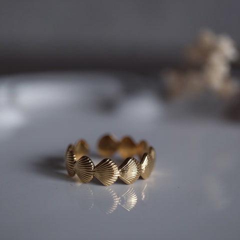 落日海貝戒指