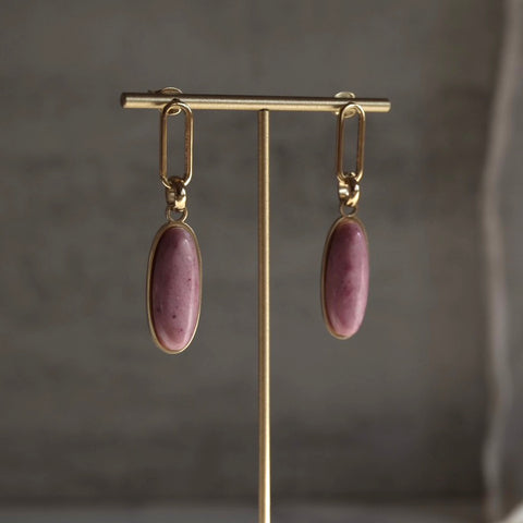 羅莎薔薇石耳環