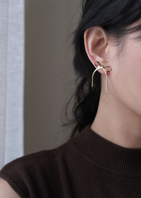 鈦鋼金色蝴蝶結