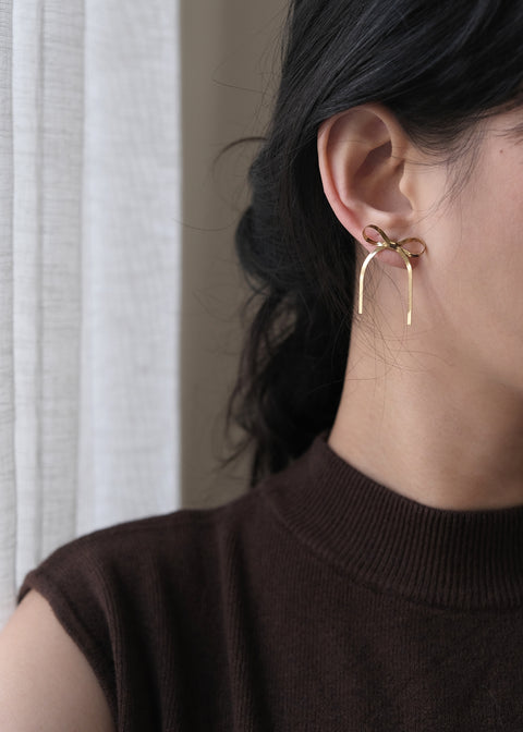 鈦鋼金色蝴蝶結