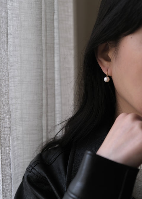 伊莉莎白鈎式珍珠耳環