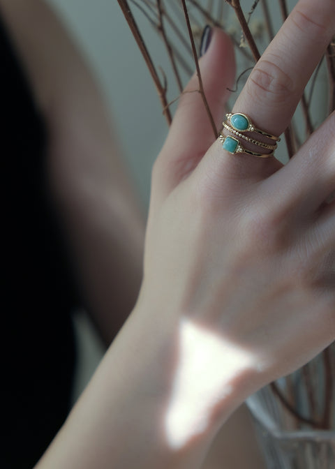 貝洛天河石三層戒