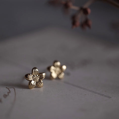 鈦鋼細緻小櫻花耳環