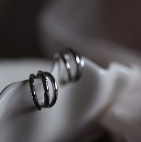 鈦鋼俐落銀色三爪