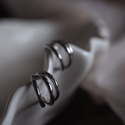 鈦鋼俐落銀色三爪