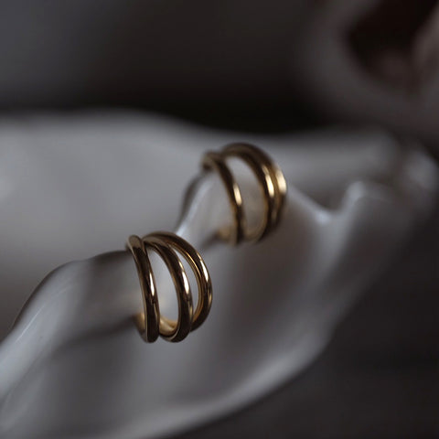 鈦鋼俐落金色三爪