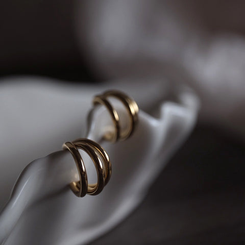 鈦鋼俐落金色三爪