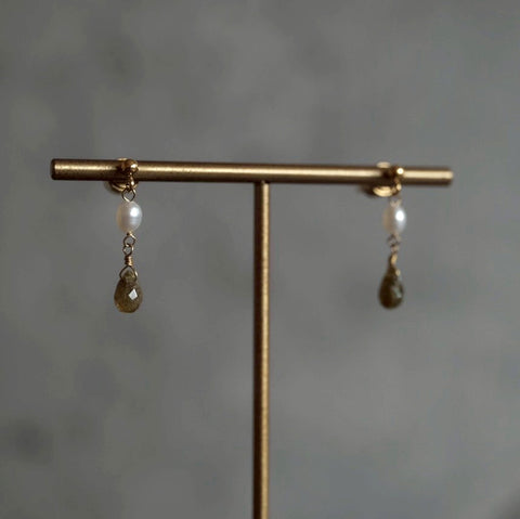 橄欖小雨點耳環