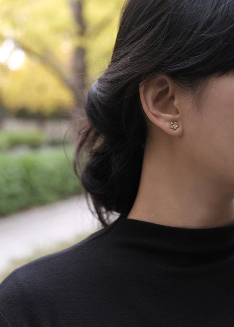 鈦鋼細緻小櫻花耳環