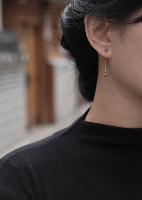 極簡鈦鋼垂墜小銀球