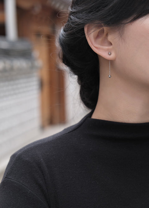 極簡鈦鋼垂墜小銀球