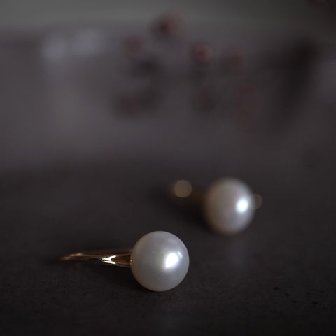 伊莉莎白鈎式珍珠耳環