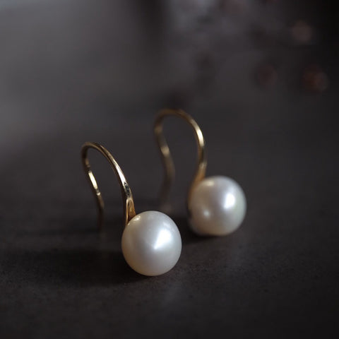 伊莉莎白鈎式珍珠耳環