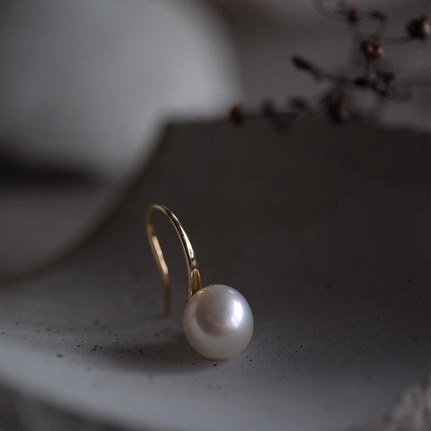 伊莉莎白鈎式珍珠耳環