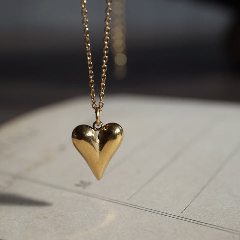 鈦鋼金色小桃心