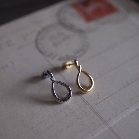 金色卡爾優雅弧線耳環